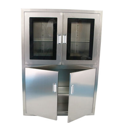 Thick 1.2mm Stainless Steel Medical Cabinet Hospitatal Furniture