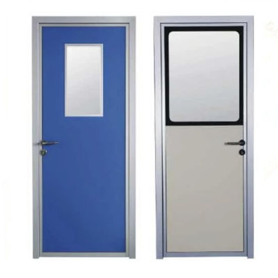 light blue antibacterial thick 50mm Hermetic Doors For Hospitals