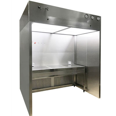 Laminar Air Flow HEPA Cleanroom Booth With Differential Pressure Gauge