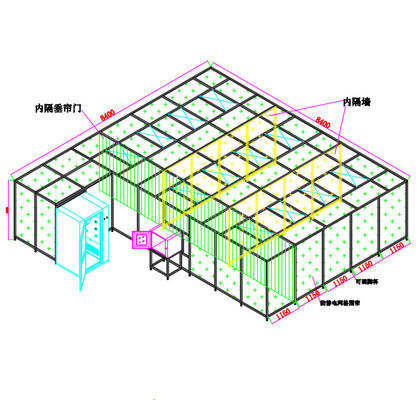 Downflow Softwall AC 220V Modular Cleanroom systems For Partial Purification