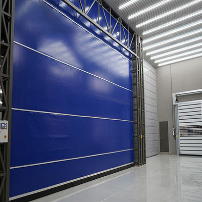 Stacked Flexible Fabric Hangar Doors 3000x3000mm For Cleanroom