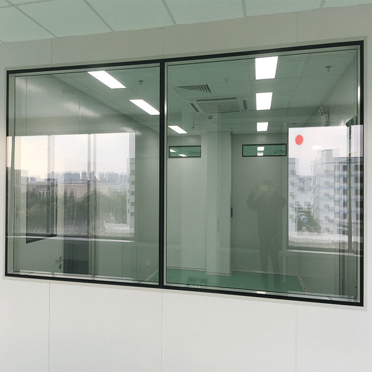 Custom Dust Free Toughened Glass Window Inlined With SS304 Clean Room