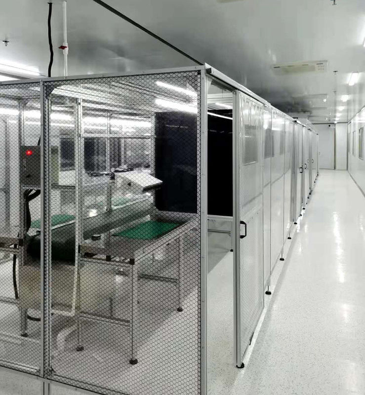 Assembly Line Vertical Flow Class100 Cleanroom Booth With Operation Table